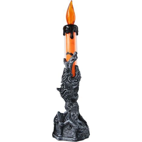 Bougies scintillantes décoratives d'halloween, lumières LED pour la maison, fête, Bar, maison hantée(couleur orange) (1/5)