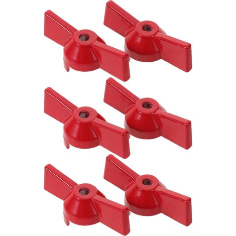 6 Pièces Poignée de Vanne à Charnière Rouge 8x6 Mm (1/5)