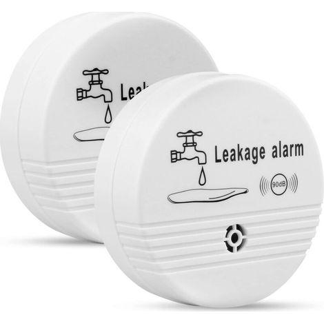 royaluxe -2 Pcs Détect de Fuite d'eau - Alarme Détect d'eau, Capt d'alarme d'eau sans Fil, Batterie Longue durée, Capt d'Eau WiFi, Détect d' inondation Pour salle de bain, buanderie, cuisine (1/5)