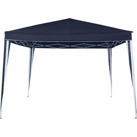 Terre Jardin – Tonnelle pliante 3 x 3 m – Hauteur 2,5 m – Toile polyester 160g/m² – Sac de transport inclus – Fixation au sol facilitée
