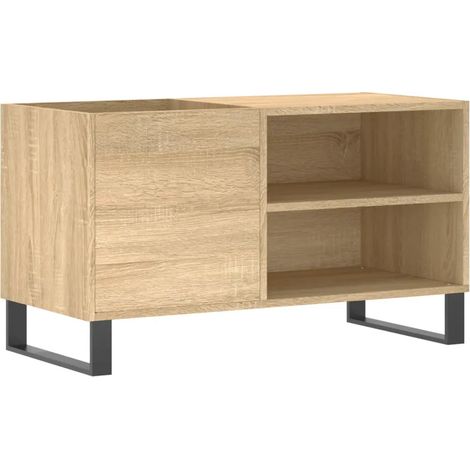 Mueble para discos clásico y práctico unidad de almacenamiento 85 x 38 x 48 cm estilo industrial madera de roble Sonoma de ingeniería 020049118 (1/5)