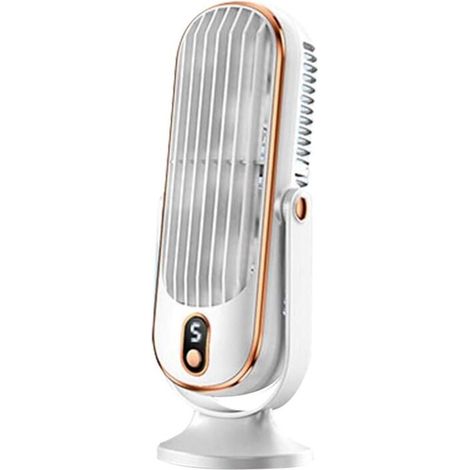 Ventilateur Tour Sans Pales Rabattable à 720°, Silencieux Oscillant avec 5 Modes, Économe en Énergie pour Chambre Coucher, Bureau Blanc (1/4)