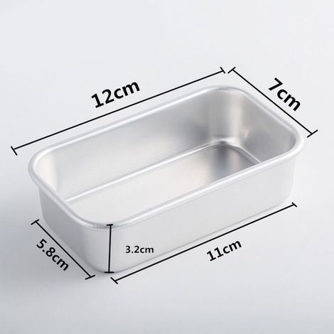Moule à pain rectangulaire - Lot de 2 pièces - Moule à pain en aluminium pour gâteaux, viandes, glaces et lasagnes - Compatible four (1/5)