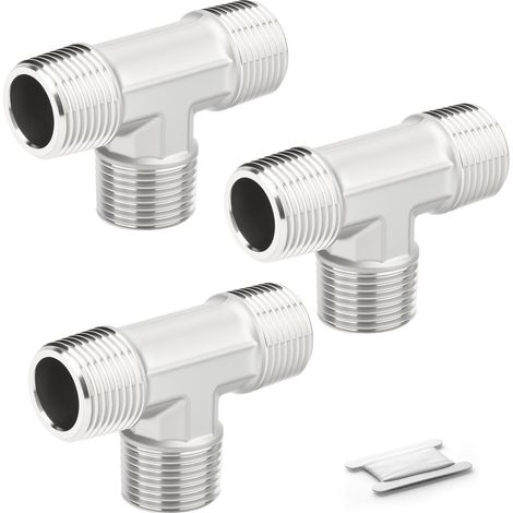 Raccord T Mâle 3/4" BSP Égal 3 Voies (3Pcs) (1/5)