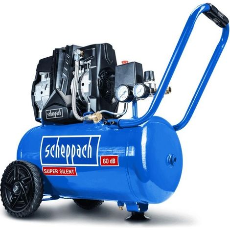 230V PORTABLE SUPER SILENT AIR COMPRESSOR 24 LT 1,5 HP OIL FREE SCHEPPACH HC25Si (1/5)
