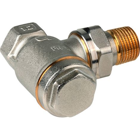 Raccord de retour Veramax en laiton nickelé, coudé, 1/2''