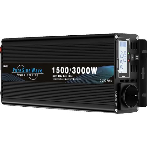 Inversor, conversión de 12V a 220V, salida de 1500W, EU-3000W-12V-220V (1/5)