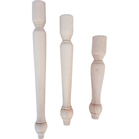 Gamba tavolino in legno faggio grezza ø 50 mm x h 30 - 40 - 50 cm art 41