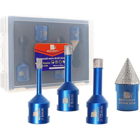 Diamantbohrer Fliesenbohrer 6 8 10 20mm Fasenbohrer KIT12 (1/5)