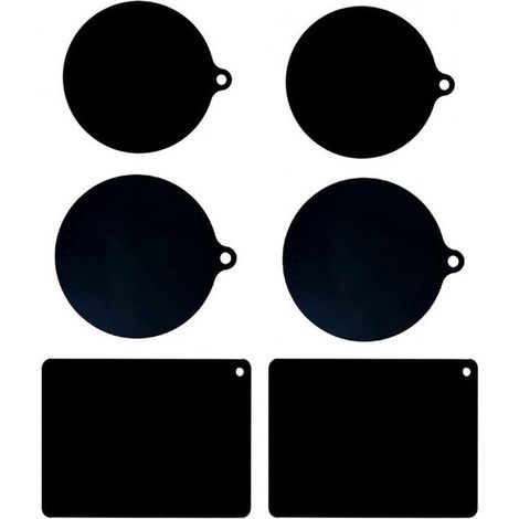 Protection pour plaques à induction, ensemble de 6 pièces : protège-casseroles en silicone, housses anti-rayures, tapis de cuisson résistants à la chaleur, dessous de plat antidérapants (1/5)