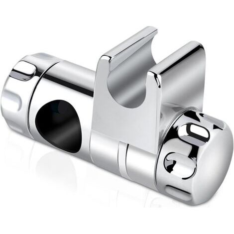 Support douchette, Barre murale Barre de douche réglable Support pour douchette encoche Grade plastique ABS chrome terminé, 18–25 mm Diamètre extérieur Slide Bar douche Pince de Salle de Bains (1/5)