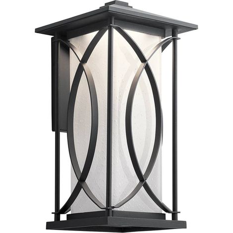 Ashbern Kichler Outdoor 1 Licht Wandlaterne texturiert schwarz IP44 (1/5)