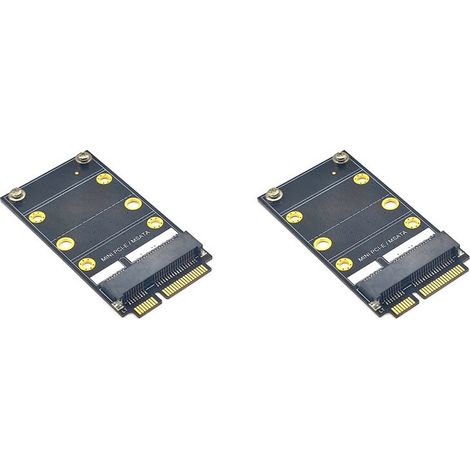 Testplatine für 2x PCIe/mSATA-Adapter-SSD-Konvertierungs-Erweiterungskarte, kompatibel mit PCI Express mSATA WiFi-Karte