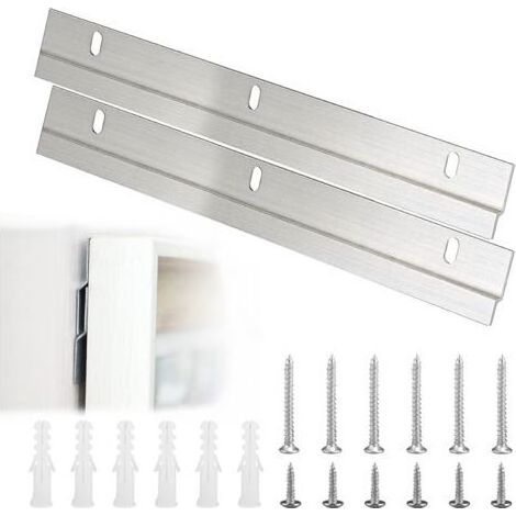 Rail Fixation Miroir Lourd Z Support de Montage Crochet Fixation Cadre Lourd Supports pour Photos Miroirs Connecteur Meubles (1/5)