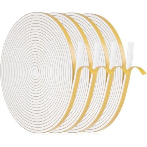 PA Anti-Kälte-Isolierung Fensterdichtung, 20 m Eingangstür-Dichtung, Schaumstoffkleber, 6 x 3 mm, selbstklebender Dichtungsstreifen, isolierendes Fenster gegen Wind, Anti-Regen, Anti-Lärm (weiß) (1/5)