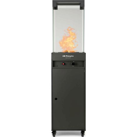 Riscaldatore a gas Orbegozo nero a 360º Calore istantaneo con effetto camino Riscaldatore a gas da 150 cm per uso interno ed (1/5)