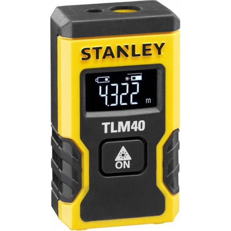 Stanley – Télémètre laser infrarouge 12m – Précision +/- 6mm – Fonctionne avec une touche – Chargeur inclus – Pour chantiers humides