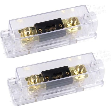 100A Porte-fusible ANL 100A ANL Fusible Lame d'or Voiture Automobile l'audio Puissance sécurité protéger plaqué pour Calibre 0 2 4 (1/5)