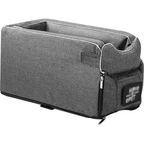 Siège auto pour animaux de compagnie avec commande centrale - Gris (1/5)
