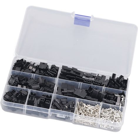 480-teiliges Crimp-Stiftleisten-Set (männlich/weiblich) für Jumperkabel, Stiftleistengehäuse, Steckverbinder, 2,54 mm Rastermaß, 2-, 3- und 4-polig (1/5)