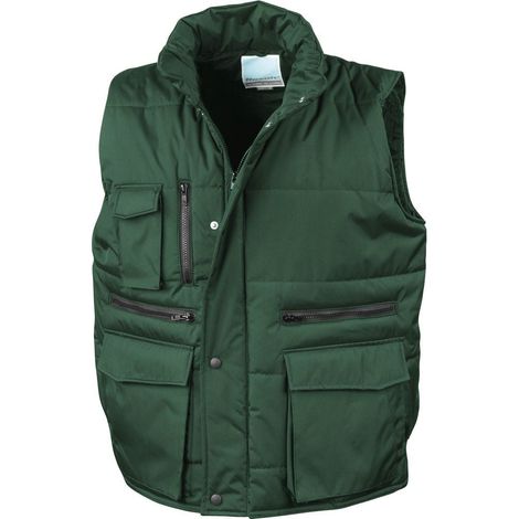Gilet sans manches de travail matelassé Result Vert Foncé L