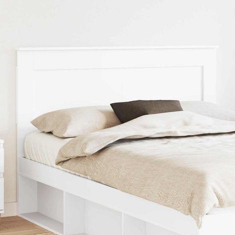 vidaXL Tête de lit Blanc Bois d'ingénierie (1/5)