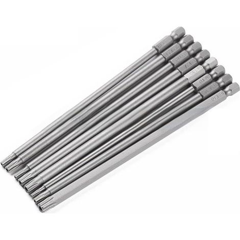 8pièces Jeu Embouts De Tournevis Étoile Embouts Coffret Outils Pour Réparation,150 mm de long
