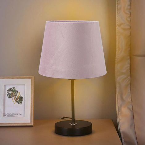Abat-jour conique en tissu – E27/E14 – violet 21,5 cm – décoration chambre et salon