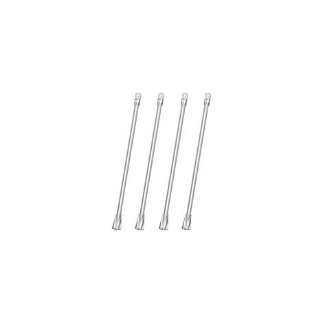 4 pcs 17 Pouces Verticales Baguettes de Rechange Tige d'Inclinaison pour Store de Fenêtre Transparent, Accessoire pour Ouvre-Store avec Crochet et Poignée