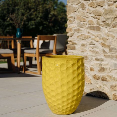 Maceta MEROVEE 42x55cm, amarillo (1/4)