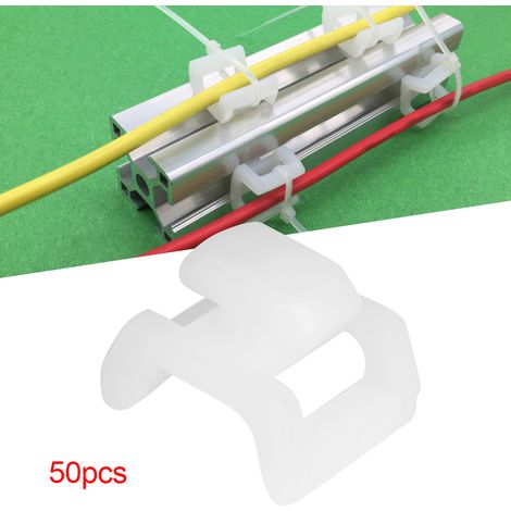 50 supports de serre-câbles avec montage sur base, pour profilés en aluminium conformes à la norme européenne (norme européenne 30) (1/5)