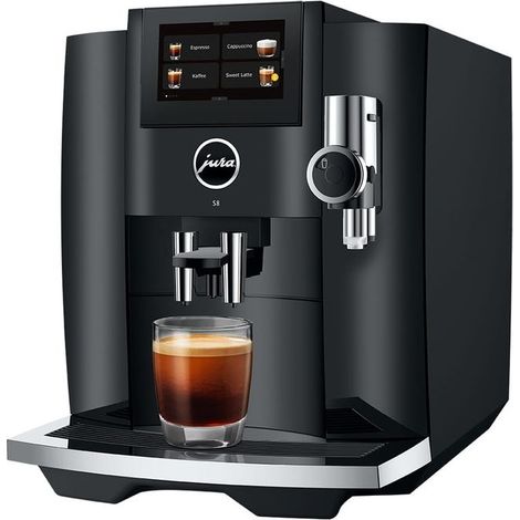 JURA S8 Piano Black Macchina da caffe' automatica 19 L 15 bar 1450 W 27 specialita' macinacaffe' Professional Aroma Grinder display touch da 43'' funzione Sweet Foam Nero