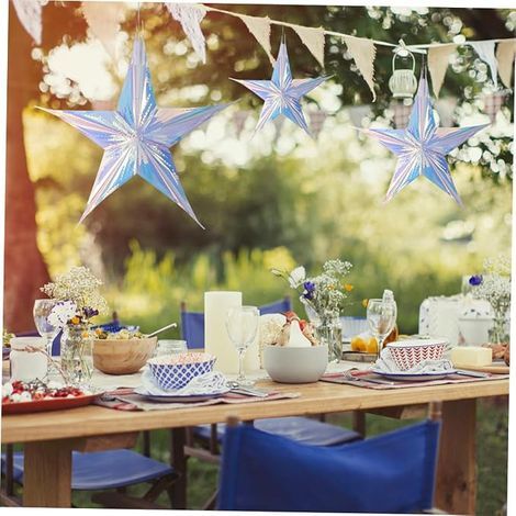 Altra decorazione natalizia, 3 ciondoli a forma di stella pentagramma, gioielli pendenti a stella per decorazioni nuziali (30 cm) (1/5)