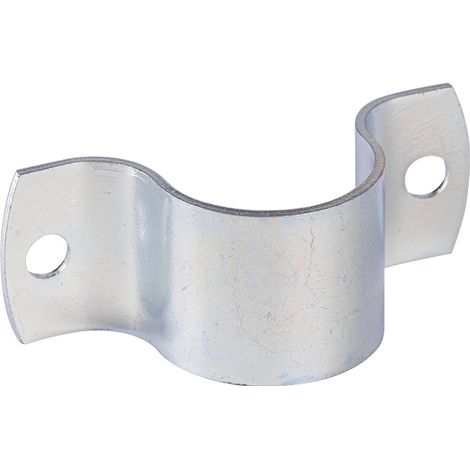 Rohrschelle verzinkt 42,4 mm mit zwei Befestigungslöchern (1/3)