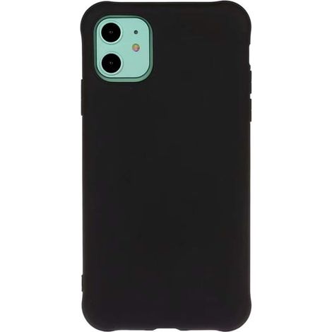 COQUE POUR APPLE IPHONE 11 SILICONE NOIR ARRIÈRE SOLIDE A2111 (1/5)