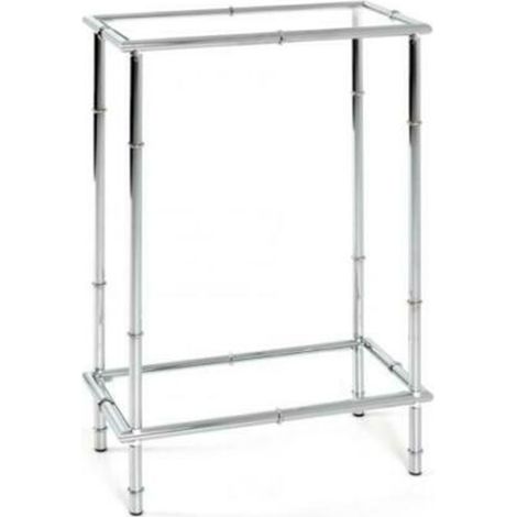 Console en métal coloris chromé - L 50 x P 25 x H 75 cm -PEGANE-