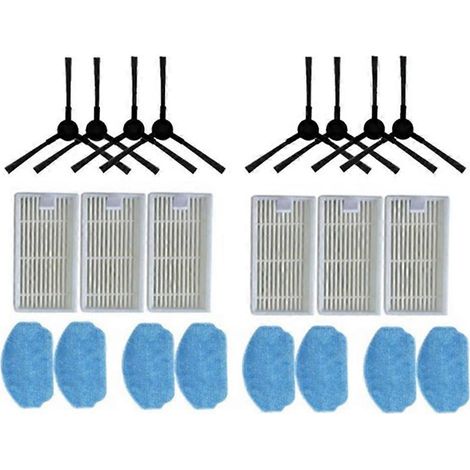 Accessoires pour aspirateur robot Midea VCR04W : brosse latérale lavable, filtre HEPA, lingette de rechange (1/5)