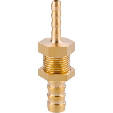 Raccord cannelé en laiton 1/2", filetage femelle, épisseur de métaux, barbillons, raccord tuyau, connecteur adaptateur pour air, eau, huile (épaisseur 8 mm) 8mm-4mm Cuivre (1/5)