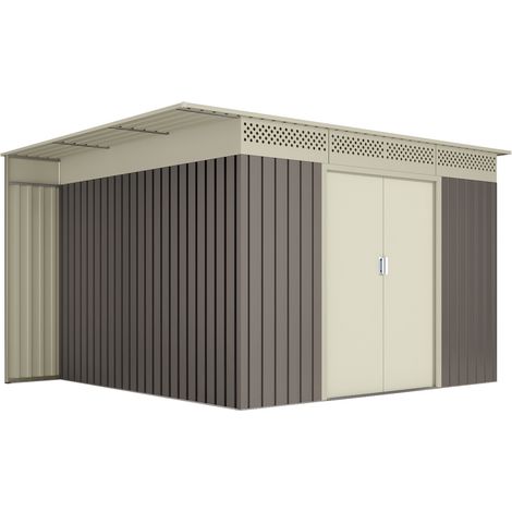 Premium Orebro Gartenhaus 8,96 m2 - 10 Jahre Garantie - 333x269x189cm. Metall-Schuppen