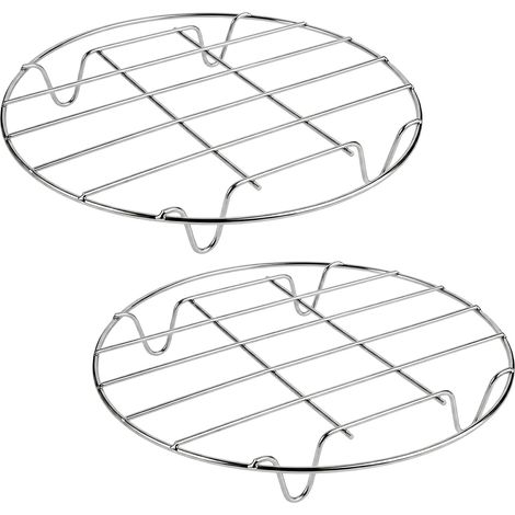 2 Pièces Grilles en Acier Inoxydable 23 cm 3 cm Refroidir Gâteaux Bun Bread pour jardin (1/5)