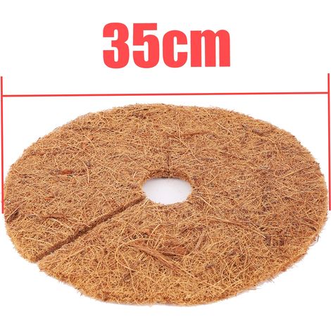 (35 cm, 1 pièce) Tapis de paillis en fibre de coco naturelle pour arbres, protège-pot de fleurs, coussin anti-mauvaises herbes, chaud et anti-humidité (1/4)