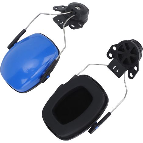 Paire de coquilles antibruit casque sécurité ABS confort protection auditive chantier bois bleu SNR 31dB NRR 27dB (1/5)