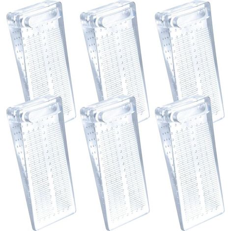 Arrêts de Portes 6pcs Antidérapante Cale Porte au Sol avec Hauteur Réglable cale porte caoutchouc souple Cale Porte de PVC Bloque Porte Sol Pour Tapis, Béton, parquets (1/5)