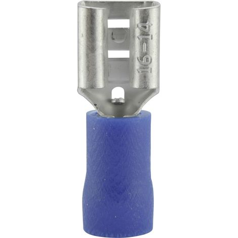 Cosse clip 6.3 mm x 0.8 mm Vogt Verbindungstechnik 3906S-1 180 ° partiellement isolé bleu 1 pc(s) (1/2)