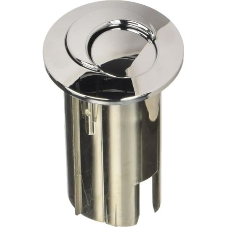Double bouton poussoir de chasse avec tiges filetées Chromé Corps long – pour vannes de chasse d'eau Roca D2D (1/5)