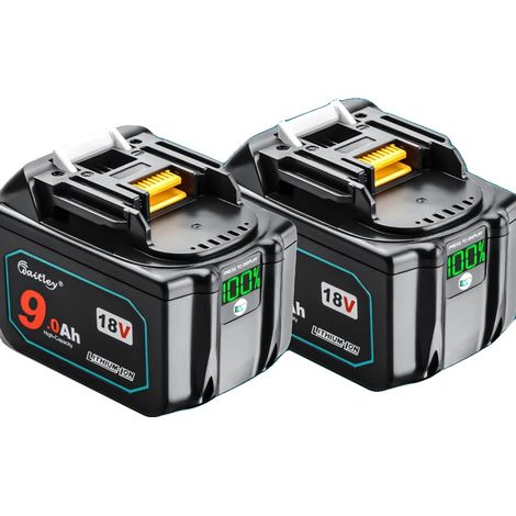 Batterie Lithium-Ion, 18V, Capacité 9000mAh, 2PCS 9Ah batterie (1/2)