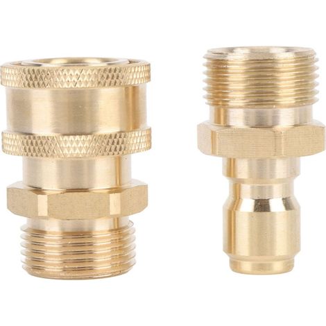 Hochdruckreiniger-Adapter-Set, 5000 PSI, Messing, M22, 3/8 Zoll Außengewinde, Adapter, Schnellverbinder (1/4)