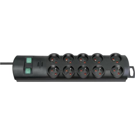 Brennenstuhl – Limiteur de tension 10 prises AC – Protection IP20 – Câble 2 m – Pour installations électriques professionnelles
