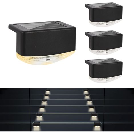 Luminaire Solaire Pour Marche - Étanche IP65 - 2 LED Par Unité - Autonome Avec Capteur Lumière - Pour Escaliers Extérieurs Jardins Terrasses Allées - Lot De 4 (1/5)