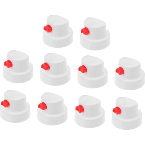 Buse Aérosol Peinture pour Artistes, Lot de 10 Embouts Pe Blancs  Spray Précis, Bouton Étanche, Compatibilité Bombes et Appareils, Usage Graffiti et Art (1/5)